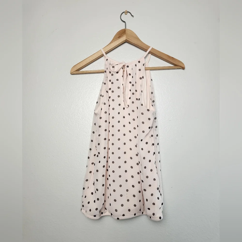 Express Pink Polka Dots Blouse - Picture 3 of 5